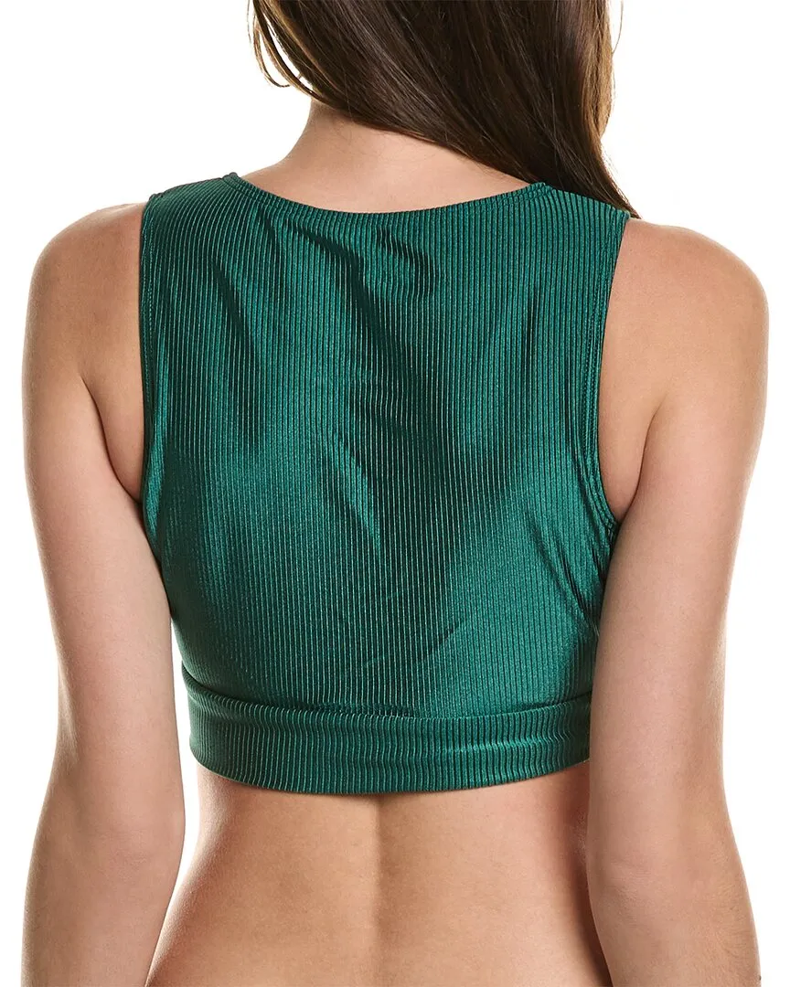 Vince Camuto Ribbed Crop Bikini Top