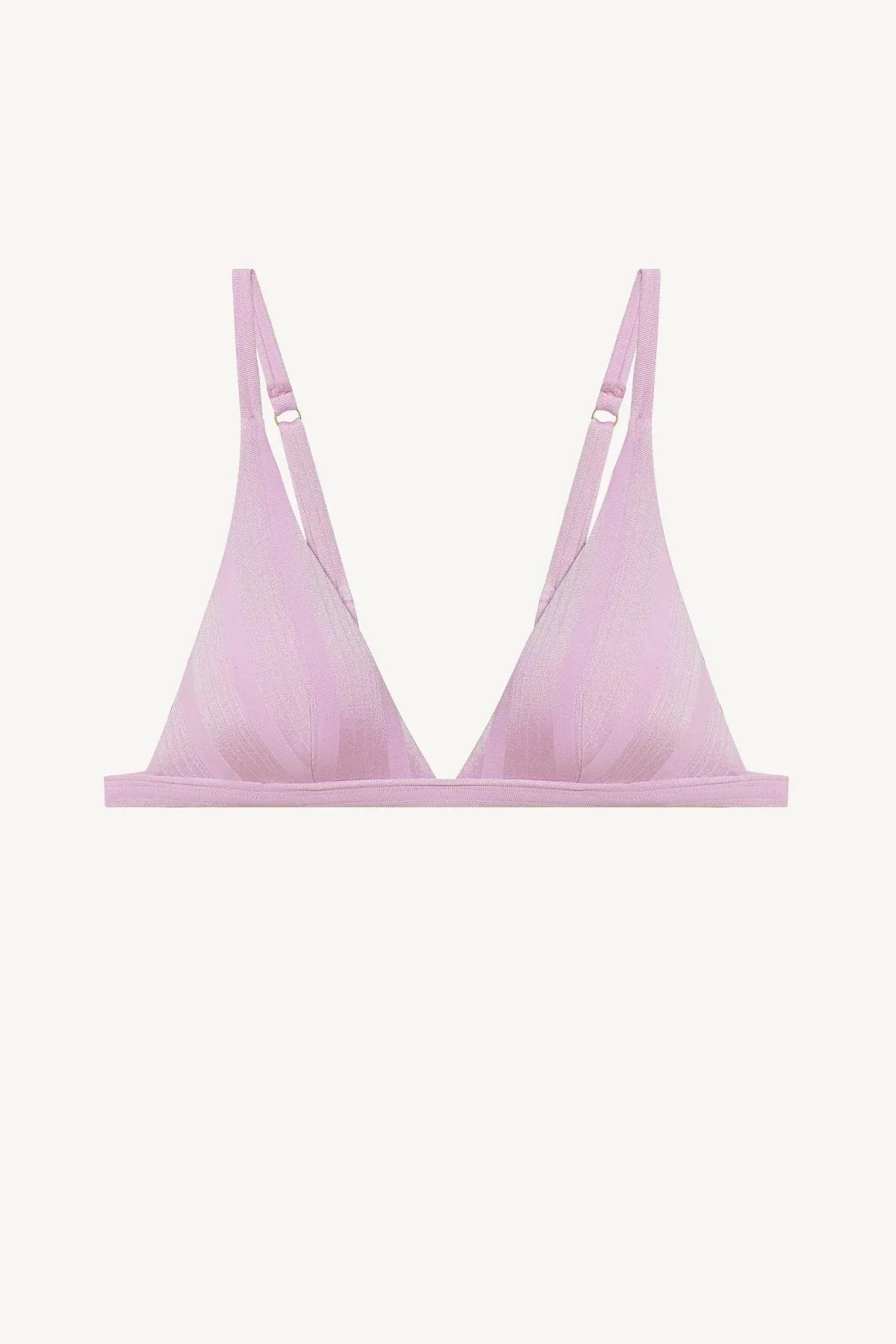 VITAMIN A Moss Bikini Top - Orchid Shiny Stripe