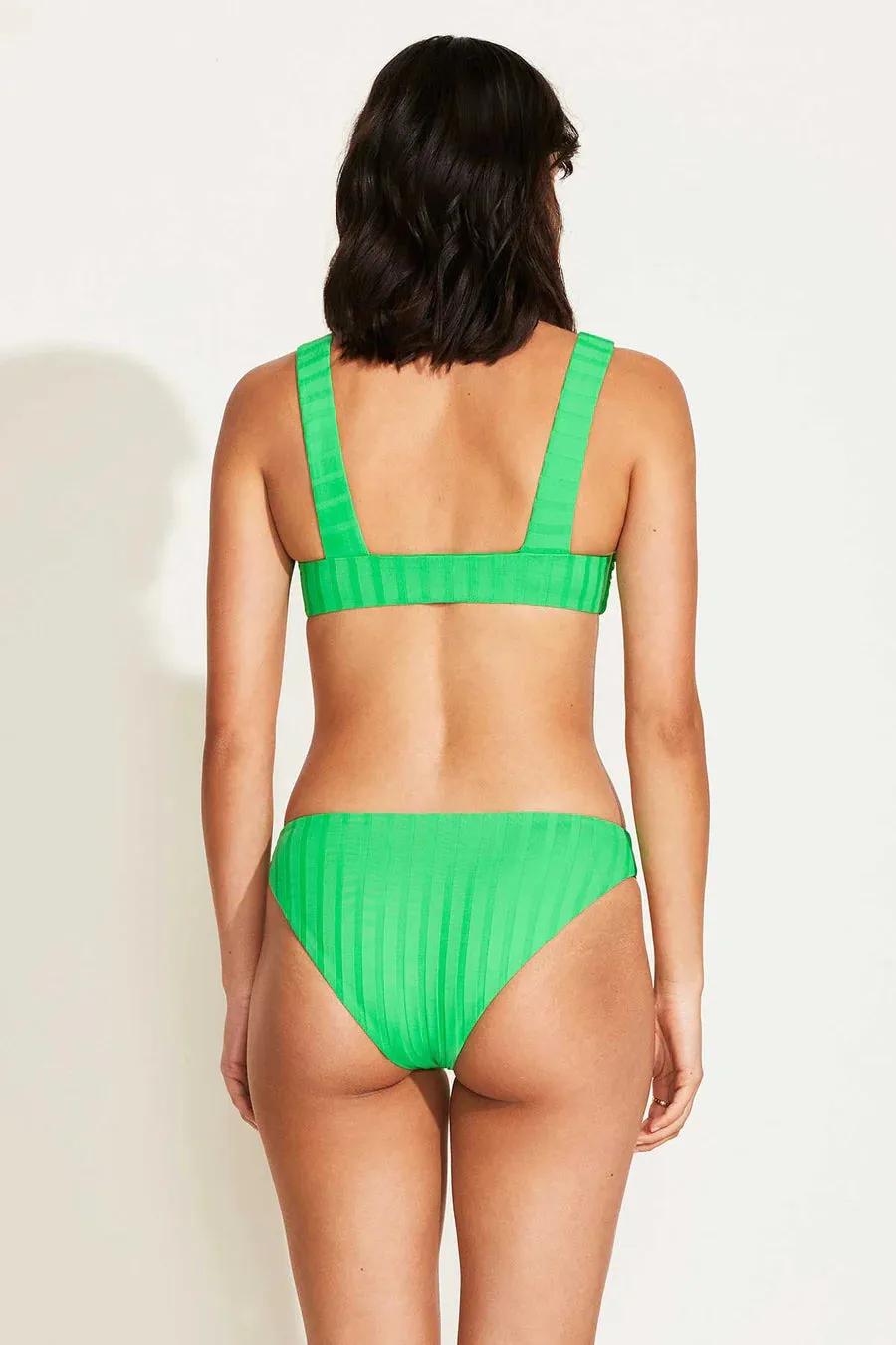 VITAMIN A Skylar Bikini Top - Spearmint SuperRib