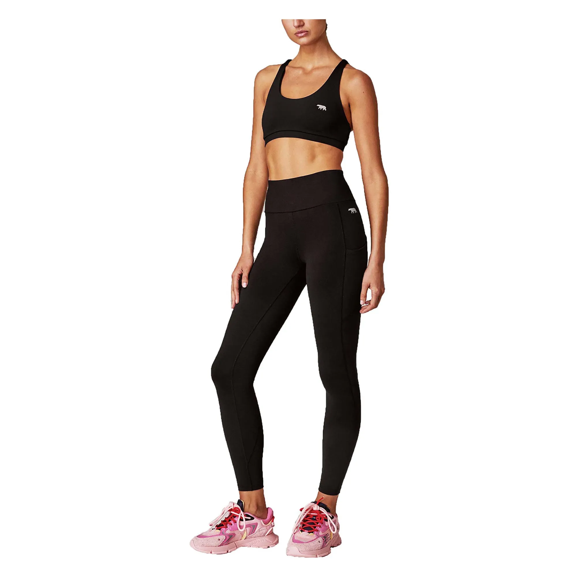 Women's Ab Waisted 28 Inch Flex Peach Tights