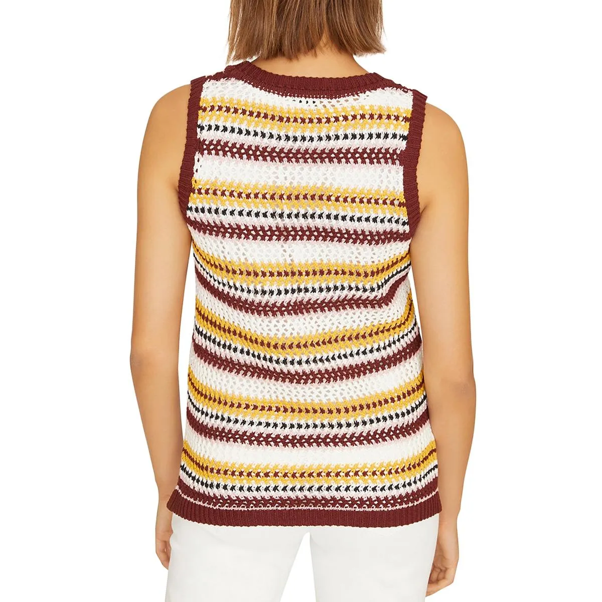 Womens Crochet Hi-Low Tank Top