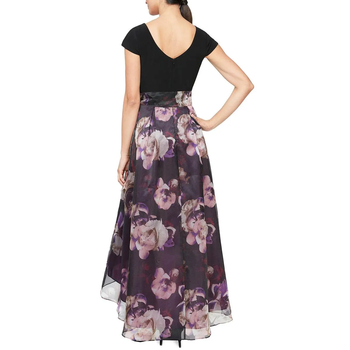 Womens High Low Floral Maxi Dress