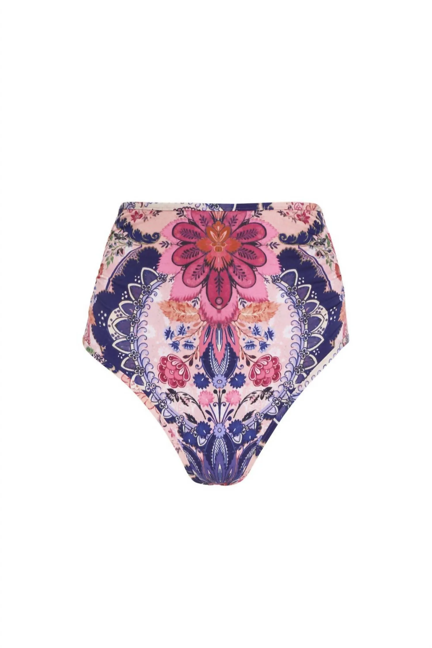 Women's Laurel Rouched High Waist Pants In Navy Baroque Floral