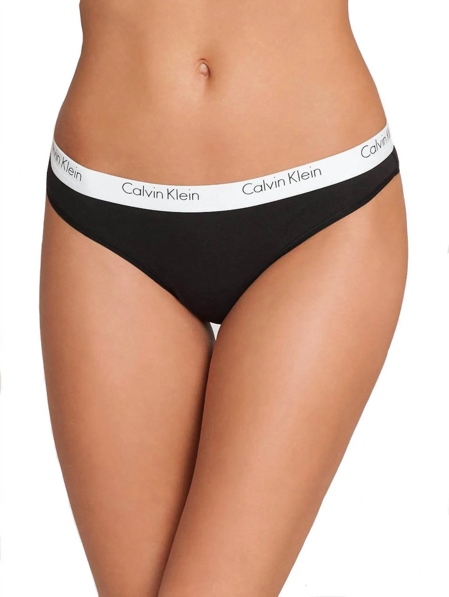 Women's Standard One Cotton Thong Panty In Black