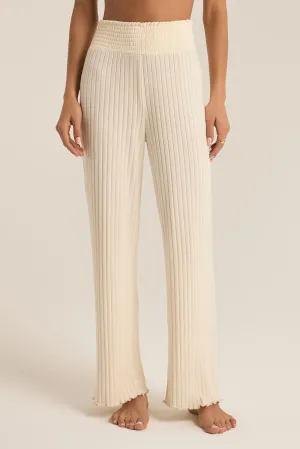 ZSUPPLY Dawn Smocked Rib pant- Bone